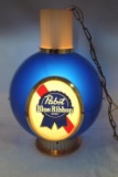 Vintage Pabst Blue Ribbon hanging light (tested operable).