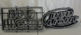 2 bud light plastic signs.