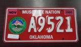 One Oklahoma License Plate.