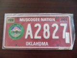 One Oklahoma License Plate
