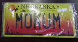 One set Nebraska License Plates.