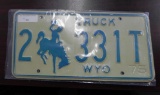 One set 1975 Wyoming License Plates.