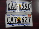 Two Oklahoma License Plates.