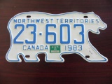 One 1983 Canada License Plate.