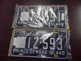 Two pair 1971 Canada Province License Plates.