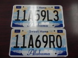 Two Alabama License Plates.