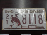One set 1978 Wyoming License Plates.