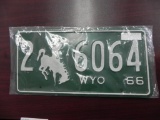 One set 1966 Wyoming License Plates.