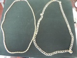 Two gold filled necklaces.