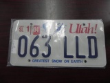 One set Utah License Plates.