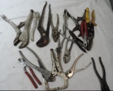 Pliers-snips -vise grips.