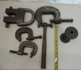 Body hammer- C clamps lot.