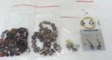 2 bead fashion necklaces, gold plated earrings, silver earrings and more.