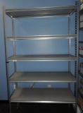 3 commercial shelving units.