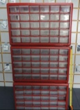 3 plastic organizer units (14x9x6