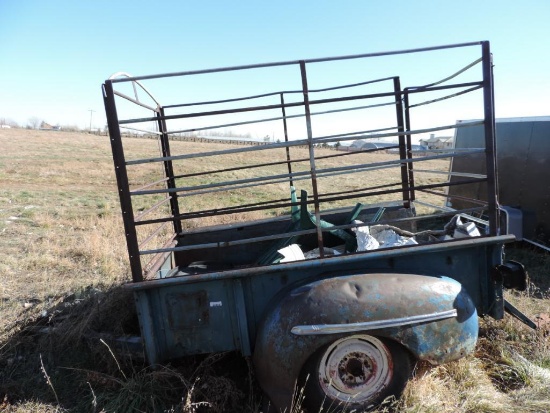 Home made truck bed trailer.