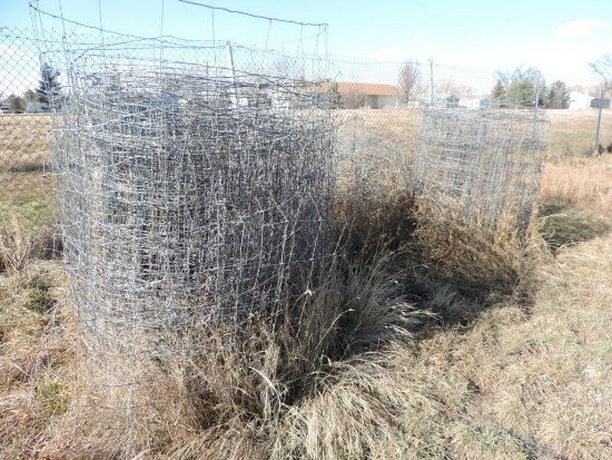 3 massive rolls of 4' metal fencing.