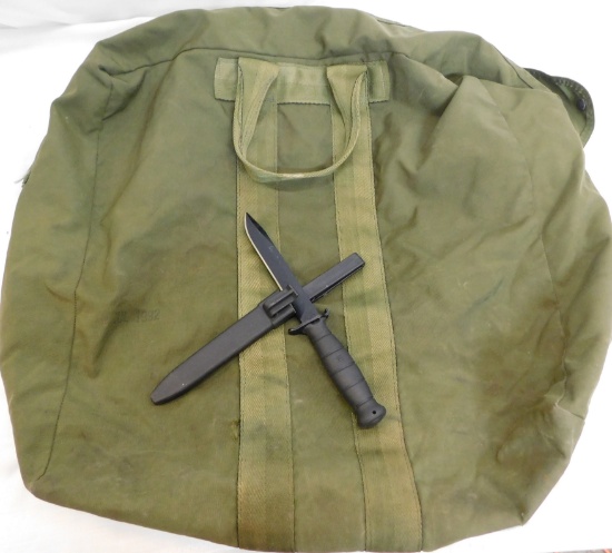 US Navy SEAL gear bag and Glock combat knife | Online Auctions | Proxibid