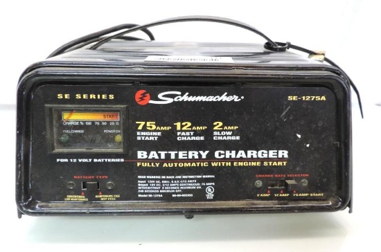 Schumacher SE-1275A automatic battery charger (tested operable).
