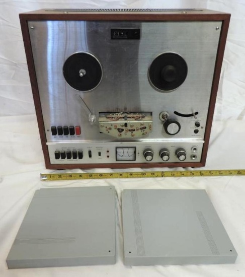 Teac model A-1200U reel to reel with 2 tapes.