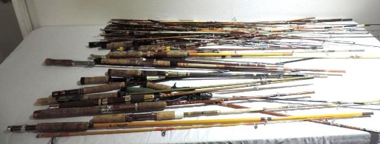 Massive lot of unsearched fishing rod parts.