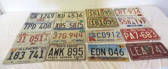 1970 North Dakota plate set, Missouri, Illinois plates and more.