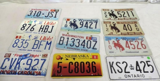 Wyoming , Washington, Ontario license plate lot.