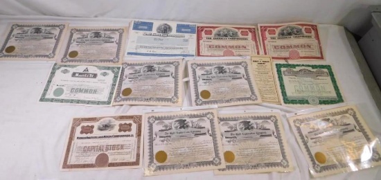 Antique stock certificates