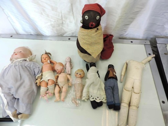 Antique dolls assortment.