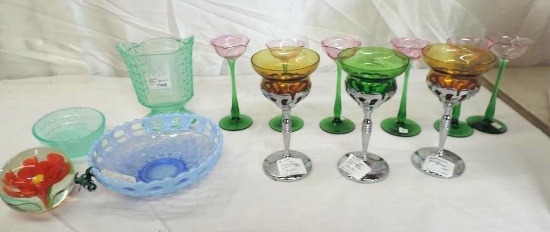 Colorful glass lot.