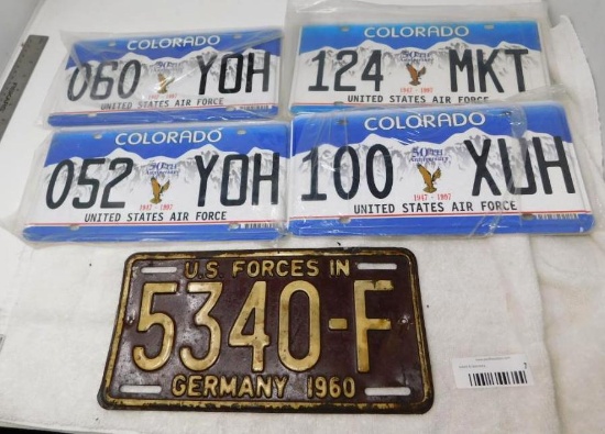 US Military License plates