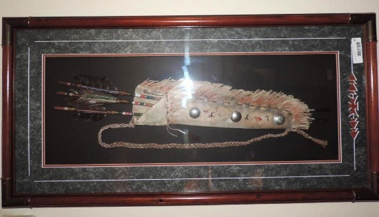 John Tracy studios framed quiver with arrows.