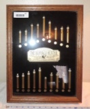 The Buffalo Hunter shadow box of Sharp's cartridges.