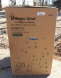 New in box Magic Chef model # MCBR270S mini frig.