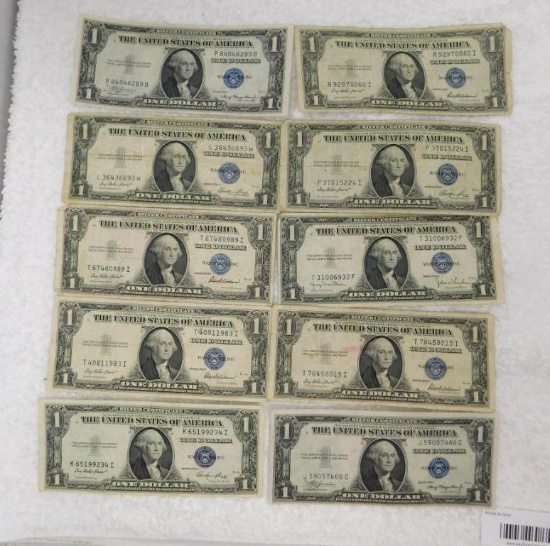 1935 US Currency $1 one dollar silver certificate bills