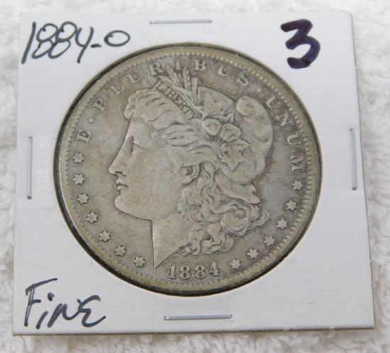 1884 US Morgan Silver Dollar Coin