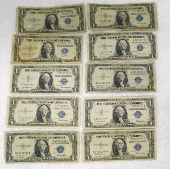 1935 US Currency $1 one dollar silver certificate bills