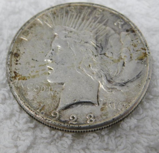 1923 US Peace Silver Dollar coin