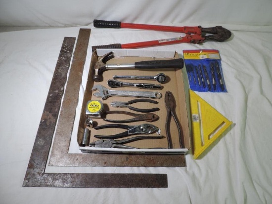 24" bolt cutters, Kobalt socket wrench, hand tools and more.