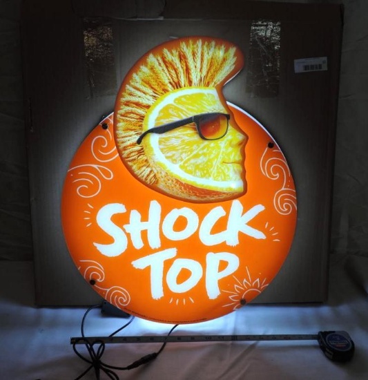 Shock top LED light up sign.