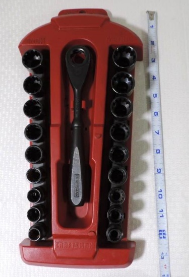 Complete Craftsman max access wrench set.