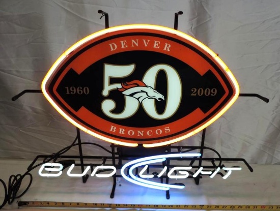 Denver Broncos Bud Light neon.