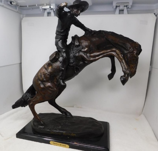 Frederick Remington " Bronco Buster" bronze statue