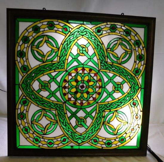 Stained glass decorative artwork panel