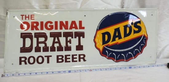 Dad's The Original Draft Root Beer Embossed metal sign
