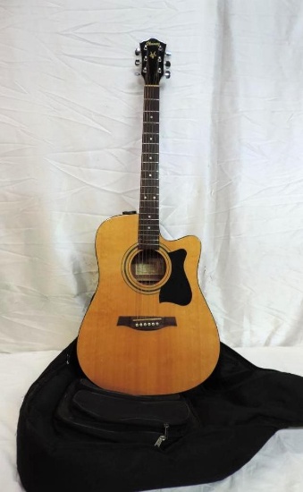 Ibanez acoustic/electric guitar with soft case