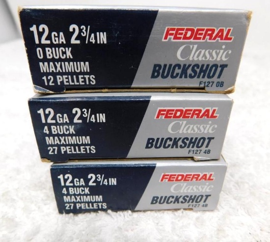 Federal 12 gauge buckshot shotgun ammunition