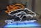 Denver Broncos Budweiser neon sign.