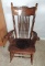 Ornate antique rocking chair.