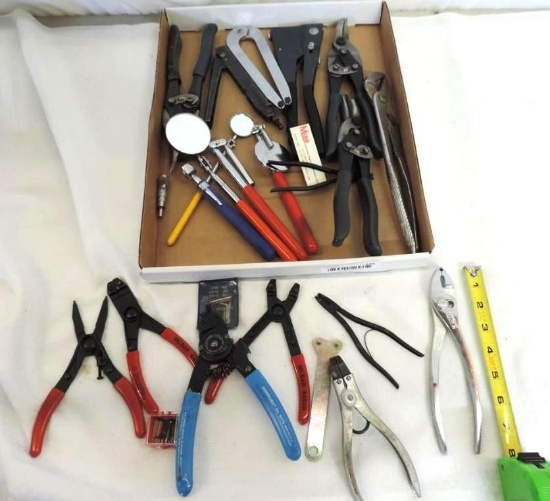 Hand tool and mirror assortment.